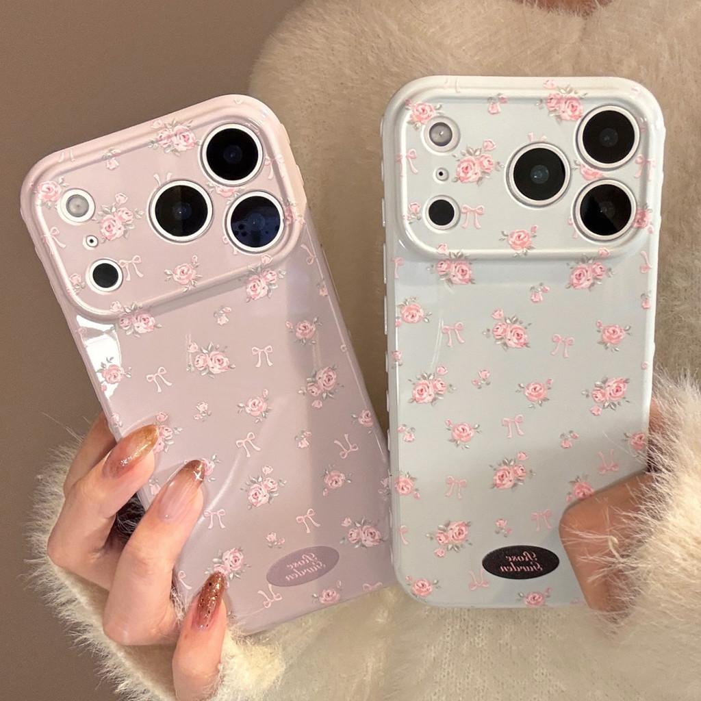 Ốp Điện Thoại Hoa Hồng Cho IPhone 17 Pro Max 17 16 15 14 13 Ốp Điện Thoại Chống Rơi 2QLA