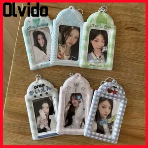 Giá đỡ Photocard OLVIDO Kpop, Khung ảnh thần tượng PVC phong cách Y2K, Hộp đựng thẻ hoạt hình Mini