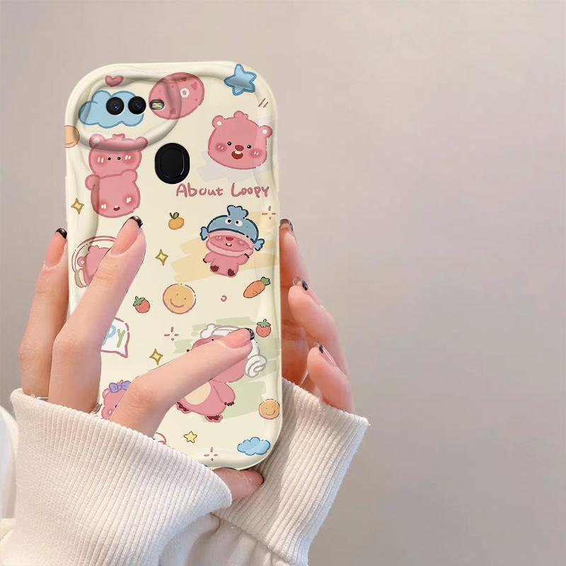 Thích Hợp Cho OPPO A5S A7 A12 F9 F9 Pro 3D Phụ Kiện TPU Mềm Hoạt Hình Dễ Thương Loopy Vỏ Điện Thoại Chống Sốc