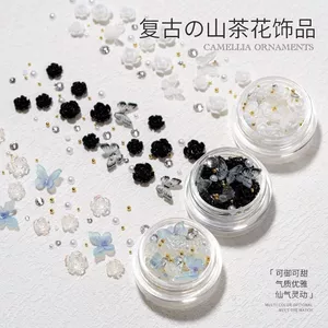 Phụ Kiện Làm Móng Tay Camellia Nơ Làm Móng Tay Hoa Hồng DIY Chất Liệu Gói Phụ Kiện Móng Tay