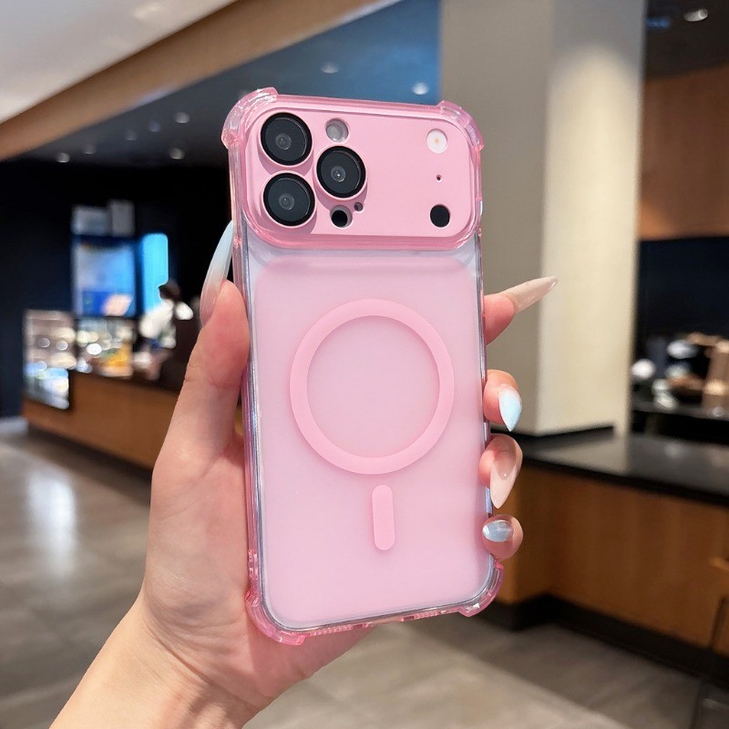 Ốp điện thoại màu tím bốn góc không từ tính Thích hợp cho iPhone 17 16 15 14 13 12 11 Pro Max Ốp lưng