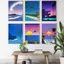 Hiroshi Nagai Vaporwave Japanese Beach Canvas Painting Art Home Wall Decor Canvas Poster