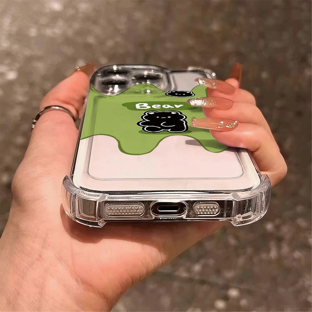 Green Bottom Cub Stick cho trường hợp iPhone 17Air iPhone 16/15/14 Quad chống ngã