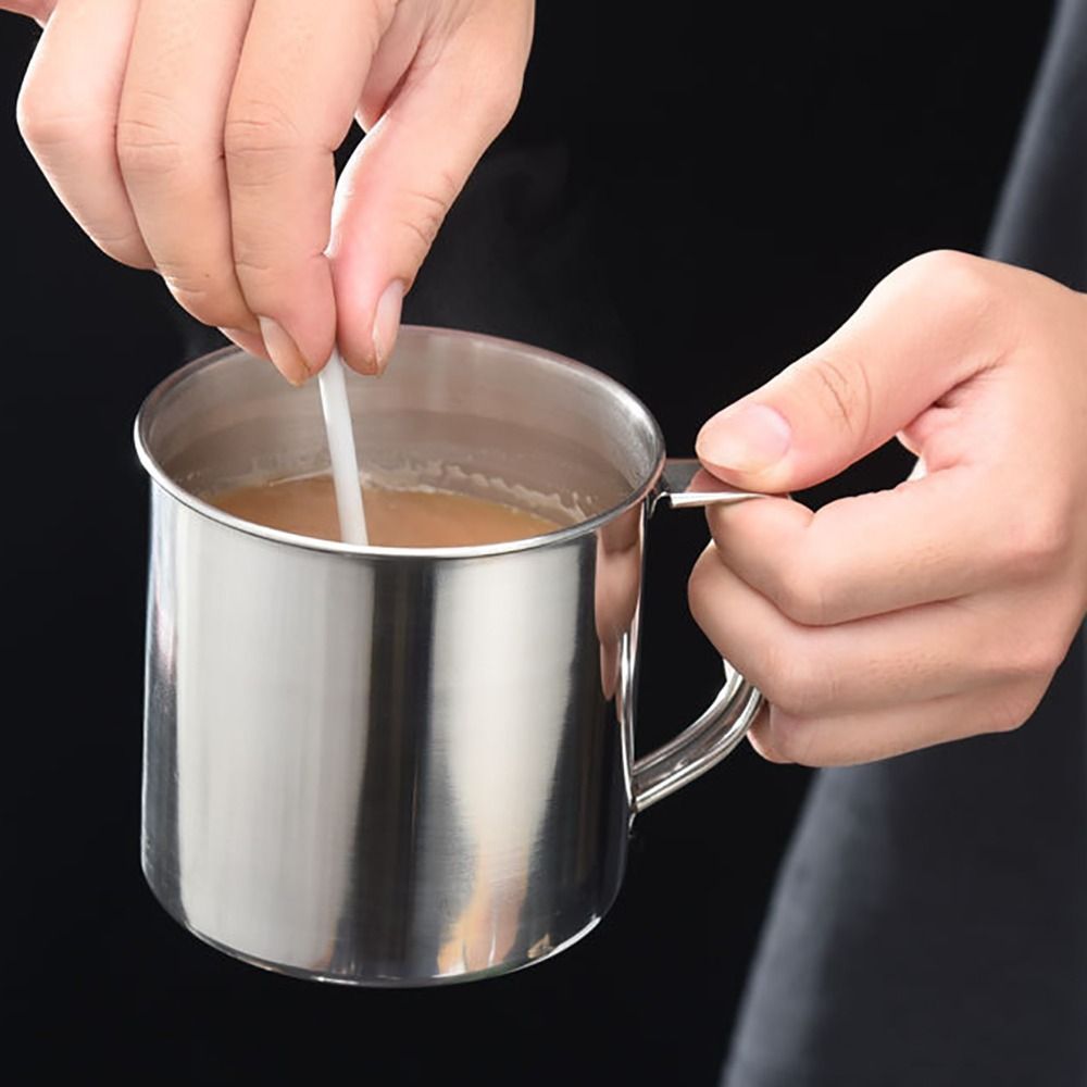 Cốc Inox NKSFX, Thép Không Gỉ 304 Có Nắp Cốc Cà Phê, Thiết Kế Tay Cầm 200-1600ML Cốc Cà Phê Kim Loại Cắm Trại