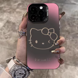 Ốp Điện Thoại Hello Kitty Rỗng Thích Hợp Cho iPhone17promax Vỏ Bảo Vệ Điện Thoại Phong Cách Mới Thích Hợp Cho iphone16pro Niche 15 Premium 14 Chống Sốc 13