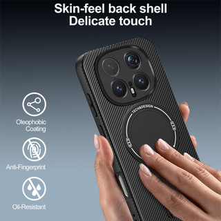 Dành Cho Honor Magic 8 Pro Ốp điện thoại Carbon Tecture Lưng Cứng Cạnh Mềm Có Thể Gập Lại Đế Chống Sốc Chống Rơi Mỏng Bao