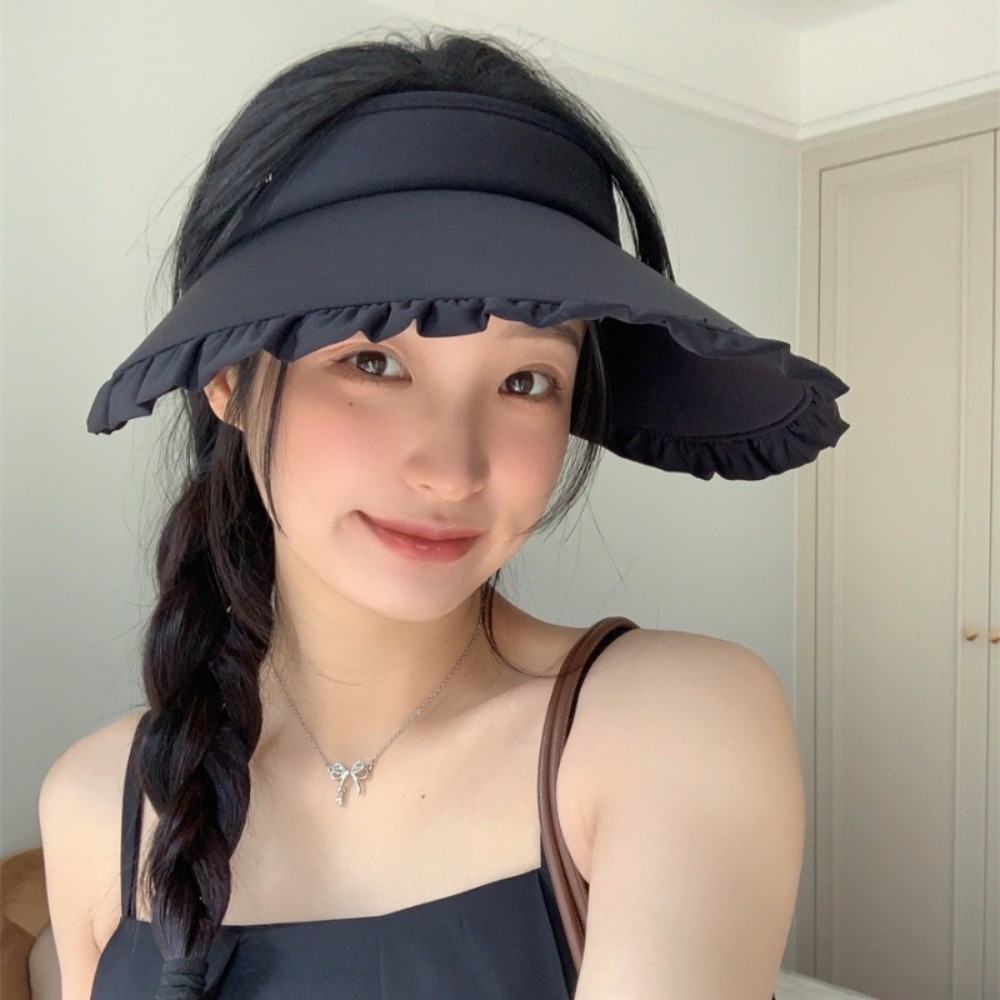 Mũ Chống Nắng Hululu Phong Cách Mới, Vành Lớn Thoáng Khí, Chất Liệu Lụa, Bảo Vệ Tia UV