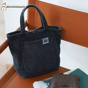Cheenm Túi Ăn Trưa Rửa Túi Xách Denim Dã Ngoại Túi Ngoài Trời Nữ Vải Túi Xách Nữ Thường Ngày Dung Tích Lớn Túi Du Lịch VN