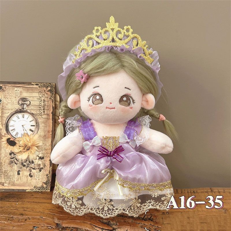 20cm Cotton Búp Bê Quần Áo Cho Bé Búp Bê Sang Trọng Búp Bê Quần Áo Công Chúa Dễ Thương Đầm Vương Miện Không Thuộc Tính Mặc Quần Áo 4.29