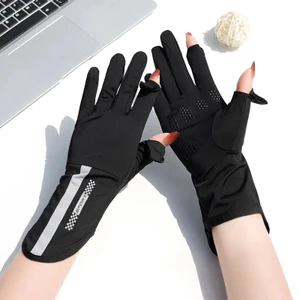 Găng Tay Chống Nắng Ice Silk Nửa Ngón - Chống UV, Thoáng Mát, Phù hợp Lái Xe và Sử Dụng Hàng Ngày
