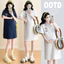 Váy bà bầu mùa hè Áo Cardigan thời trang có ve áo