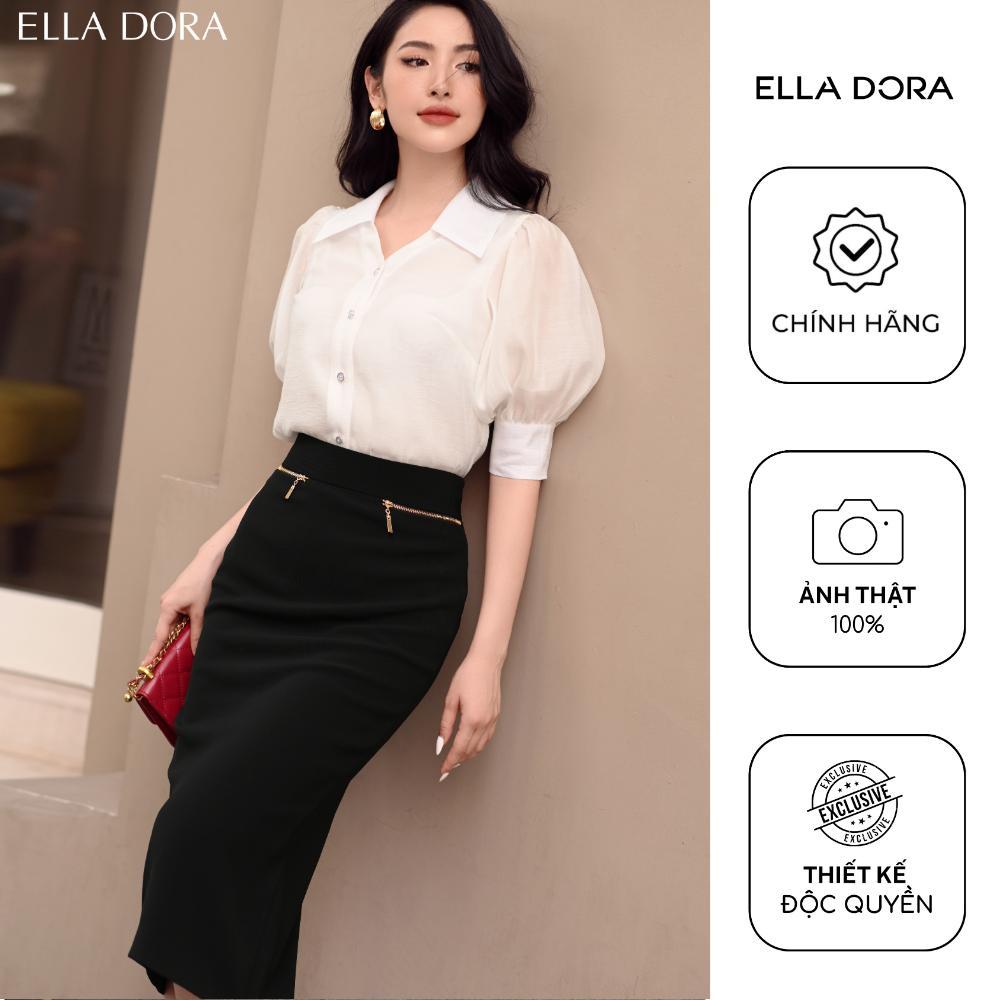 Chân váy công sở ELLA DORA thiết kế khóa đồng form ôm thanh lịch sang trọng màu ĐEN [CV196]