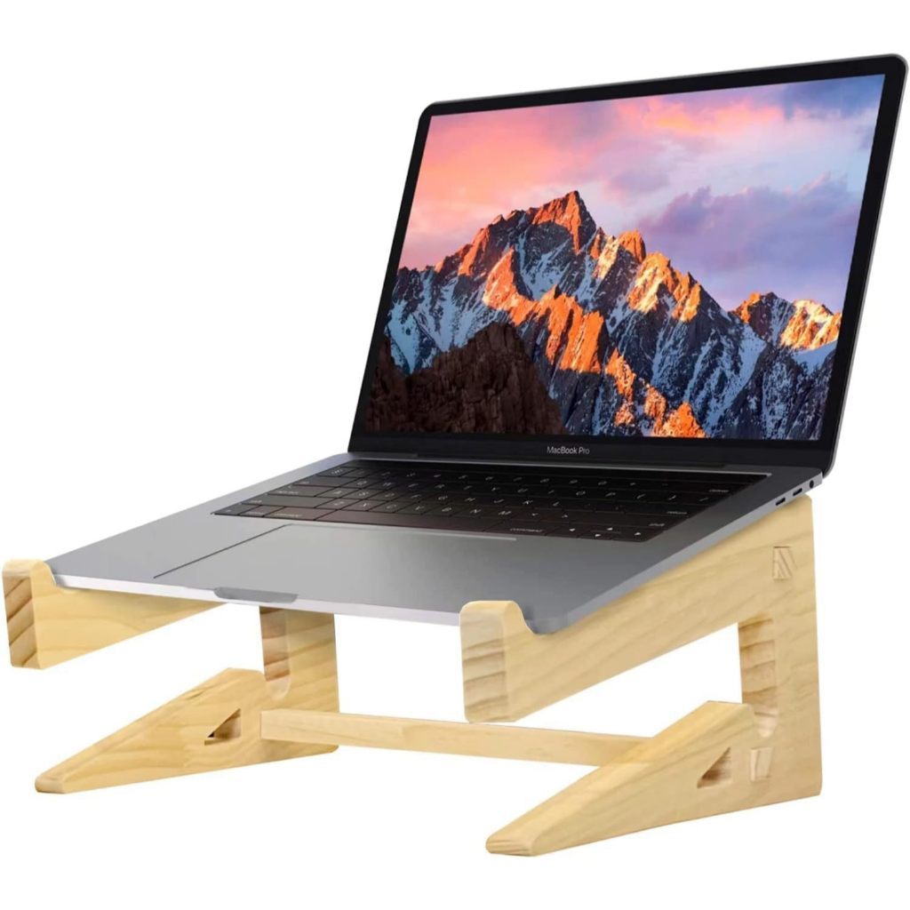 Giá Đỡ, Kệ Laptop Macbook Chất Liệu Gỗ Thông Cao Cấp giúp máy tính tản nhiệt chống nóng máy - FUTURECH