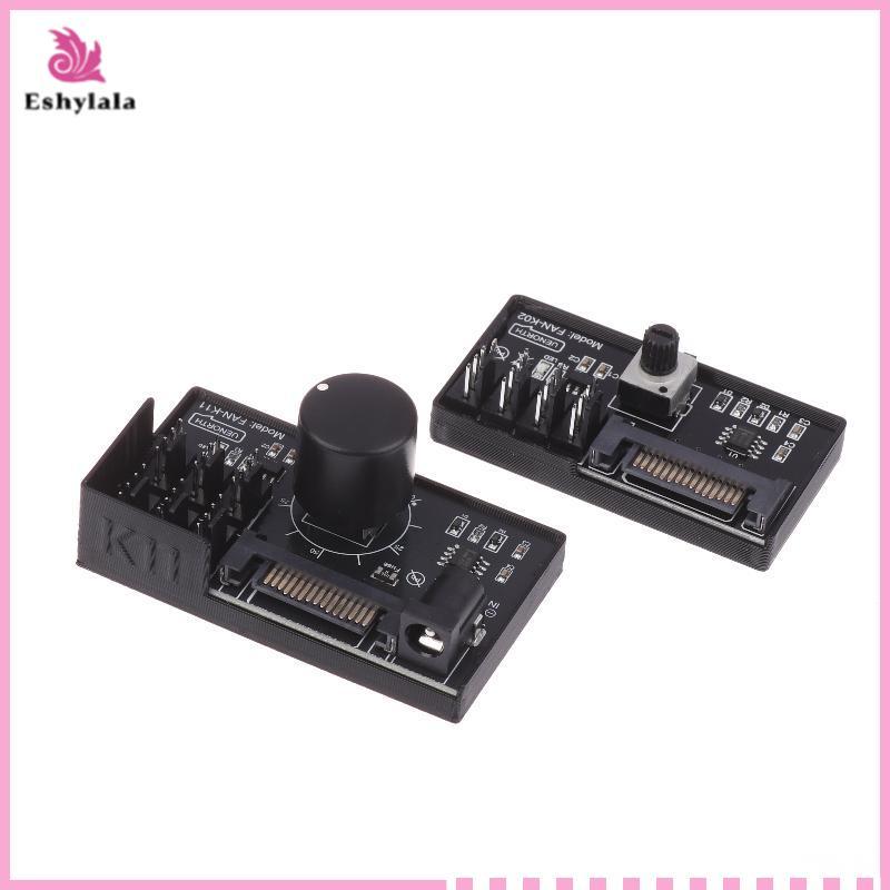 Bộ điều khiển tốc độ quạt Eshylala PWM 4Pin SATA Power 4 / 6 chiều HUB NAS Bộ điều chỉnh máy chủ [MỚI]