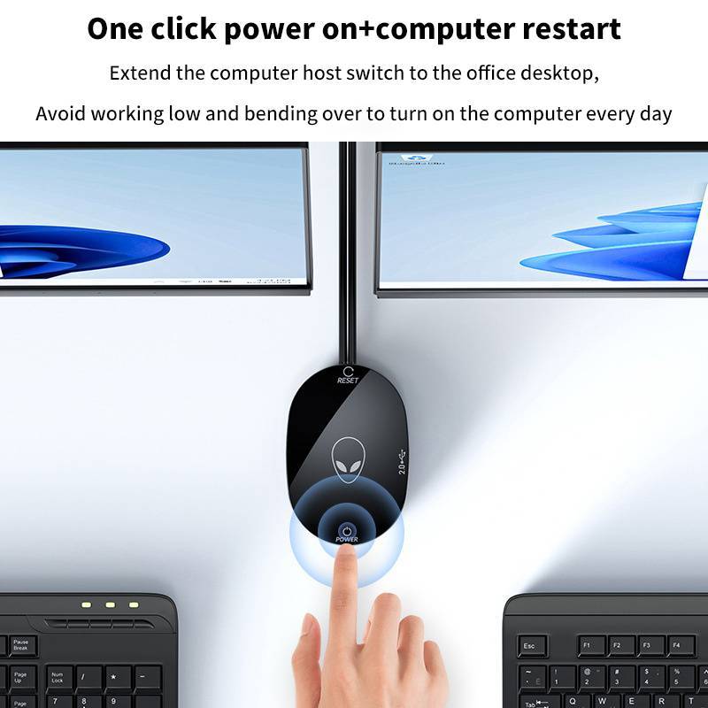 SWEET Máy Tính Để Bàn Công Tắc Đèn LED PC Bo Mạch Chủ Bên Ngoài Khởi Động Nút Nguồn Cáp Nối Dài Cho Văn Phòng Gia Đình 2.0 USB Adapter n