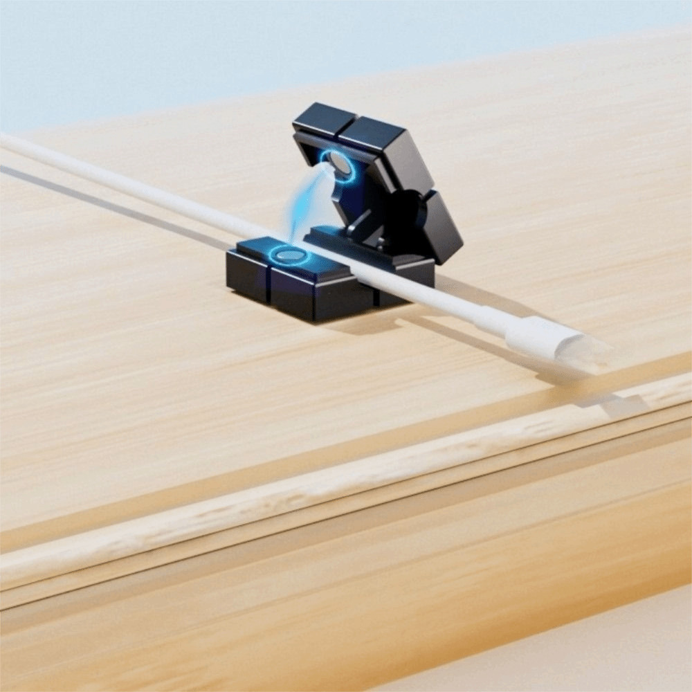 Bộ sắp xếp cuộn cáp HIGHVIEWLS, Kẹp cáp sạc USB Mini từ tính, Giá đỡ dây tự dính Sử dụng trên ô tô