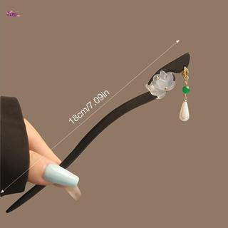 Kẹp tóc phong cách Trung Quốc, thiết kế hoa ngọc trai, phù hợp phối đồ thời trang