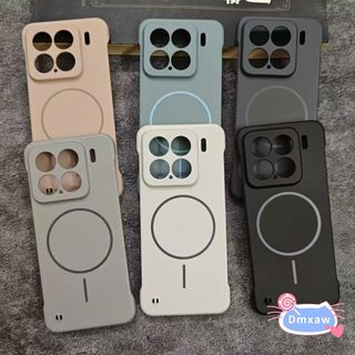 Ốp Điện Thoại Từ Tính Không Khung Cho Redmi 14C 14R A4 Note 15 14 13 Pro Plus K80 K70 Ultra K60 Pro Turbo 4 5G 4G Vỏ Da-Feel Siêu Mỏng Đơn Giản Tản Nhiệt Matte Soft Cover