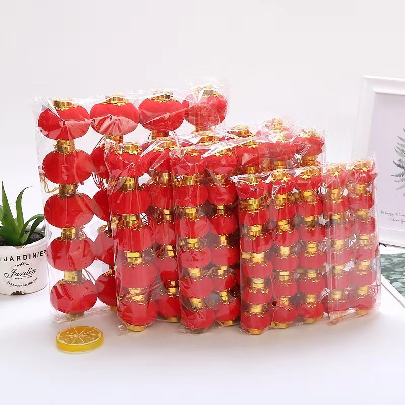 16 / 30 Chiếc Đèn Lồng Mini Đổ Xô Treo Trang Trí Năm Mới Lễ Hội Trang Trí Ban Công & Cây Cảnh