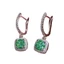 Bông tai vuông thời trang Yoo Cubic Zirconia Set Brilliants Đế đồng Dị ứng An toàn