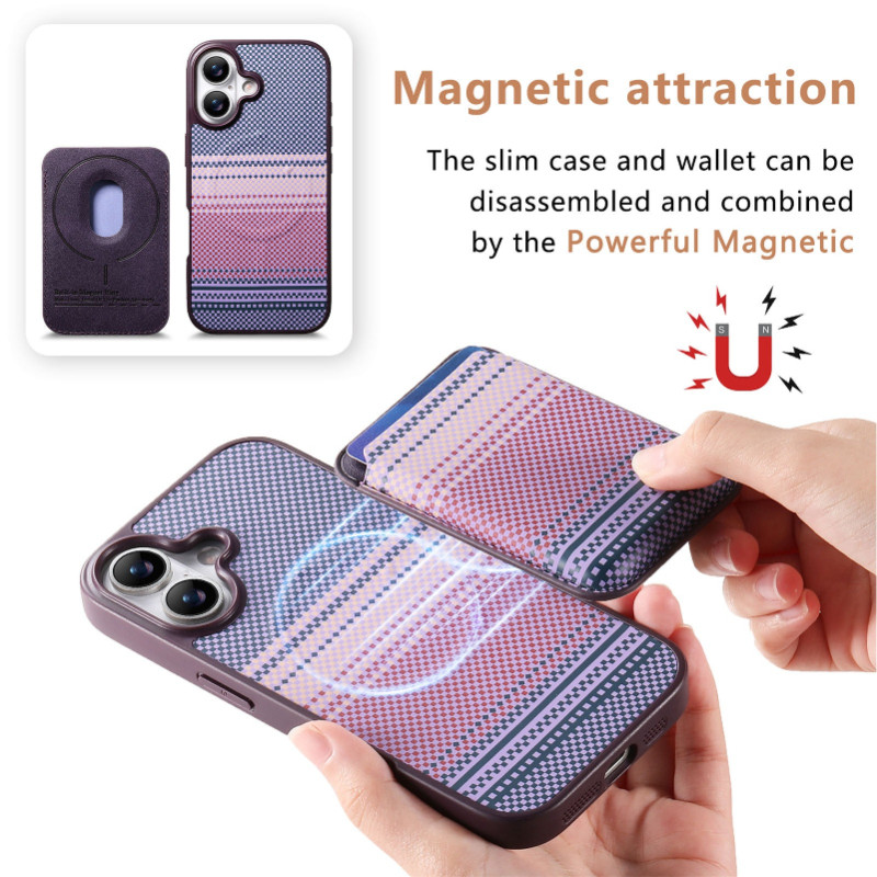Ốp Lưng Thẻ Từ Tính Cho iPhone Air 17 Promax 16 Pro Max 15 Plus 14 Pro 13 12 Vỏ Điện Thoại Thẻ Túi 2 Trong 1 Vỏ Điện Thoại
