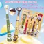 Bàn Chải Đánh Răng Trẻ Em 3D Hoạt Hình Thiết Kế Lông Mềm Ba Mặt Phù Hợp Cho Trẻ Từ 3-12