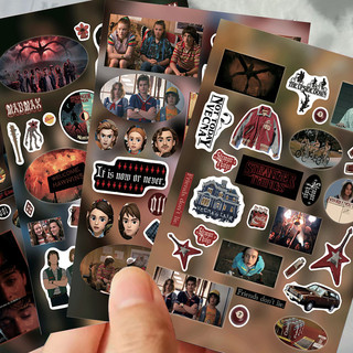 YT4 8 Tờ / bộ Stranger Things Dán Mike Wheeler Demogorgon Graffiti Hành Lý Trang Trí Chống Thấm Nước