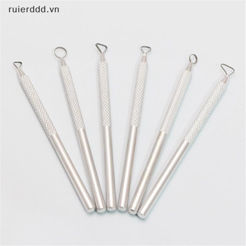 # ruierdd # 6 Dụng cụ đất sét Polymer Đồ gốm sứ Bộ dụng cụ điêu khắc ruy băng Bộ nghệ thuật thủ công.