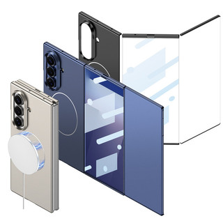 Ốp lưng siêu mỏng từ tính Funda cho Samsung Galaxy Z TriFold Vỏ phim cường lực phía trước thân thiện với da