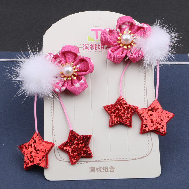 Vải Hoa Mũ Trẻ Em Nguyên Chất Handmade Trẻ Em Tua Rua Chuông Kẹp Tóc Công Chúa Phụ Kiện Tóc Phong Cách Trung Hoa Phù Hợp Với 25.12.31