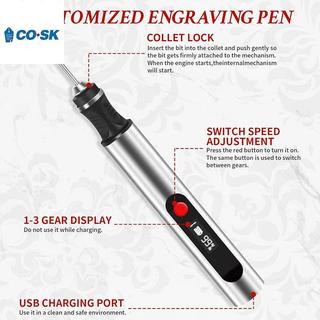 COUTR Bộ Bút Khắc Điện Di Động USB Dụng Cụ Xoay Không Dây Đá Đa Năng Gỗ Kim Loại Khắc Bút DIY Dụng Cụ Cầm Tay VN