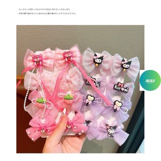 Set 8 Kẹp Tóc Bé Gái Hình Gấu Dâu Kuromi Công Chúa Dễ Thương Phong Cách Hàn Quốc – Kho sỉ gia dụng alulu