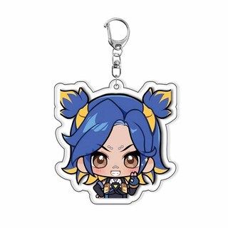 Anime Bun Valorant Acrylic Keychain Figures Vyse Clove Llaveros Cartoon Cosplay Key Chain Women Men Badge