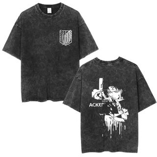 Áo thun Unisex Cotton Retro Attack on Titan, Form Rộng Thoải Mái