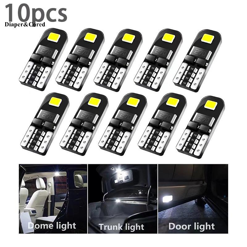 DIAPER & CORED 10 Bóng LED T10 W5W Canbus Nội Thất Ô Tô 194 Cho Đèn Đọc Sách, Tín Hiệu YTH