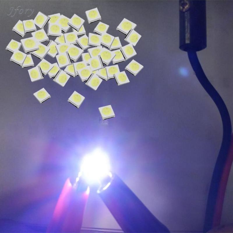 Jfory Điốt LED 50x Điốt phát sáng vuông, Chiếu sáng nền 1W, 3V
