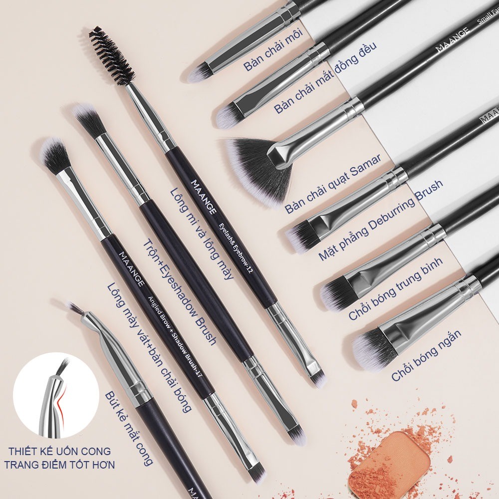 Bộ cọ trang điểm 20 món MAANGE chuyên nghiệp đa năng, cọ má hồng/kẻ mắt/kem nền mềm mại cao cấp 5748 | BigBuy360 - bigbuy360.vn