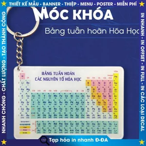 Móc Khóa - Bảng tuần hoàn hóa học (theo chương trình mới) - Chất liệu thẻ nhựa dầy 4 lớp