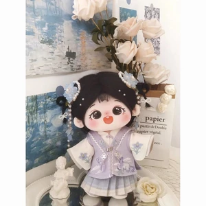 20cm Búp Bê Cotton Bộ Quần Áo Cổ Búp Bê Quần Áo Thay Thế Phong Cách Trung Hoa Đinh Hương Nút Quần Áo Cho Bé Không Có Thuộc Tính 4.3