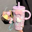 Cốc Giữ Nhiệt Hoạt Hình Mèo Hello Kitty 600ml ( Kèm móc xinh xỉu )