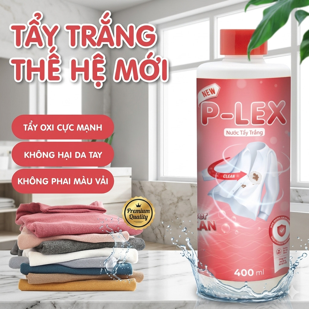 Nước Tẩy trắng Quần Áo Nấm Mốc,Vết ố Vàng X5000 PLEX cao cấp