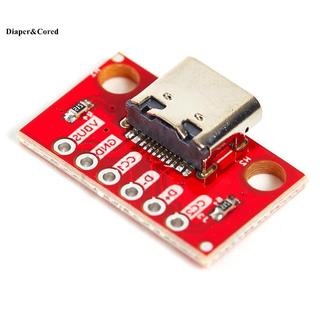 DIAPER & CORED 1Pc USB 3.1 Loại C Kết Nối 16 Chân Nữ Soet Receptacle Adapter Sang Dây Hàn Cáp 16 Chân Hỗ Trợ PCB Board YTH