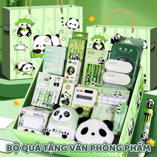 Văn Phòng Phẩm Thông Minh – Set Quà Tặng Gấu Trúc Đồ Dùng Học Sinh Túi Đựng Bút Hoạt Hình