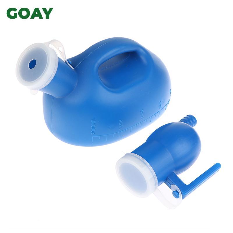 GOAY Vệ Sinh Cung Cấp Cho Ngoài Trời 2000ml Nhựa Nam Người Cao Tuổi Giường Bô Pee Bình Bộ Sưu Tập Với Ống 160cm Nước Tiểu Di Động Chai Người Khuyết Tật Người Giúp VN