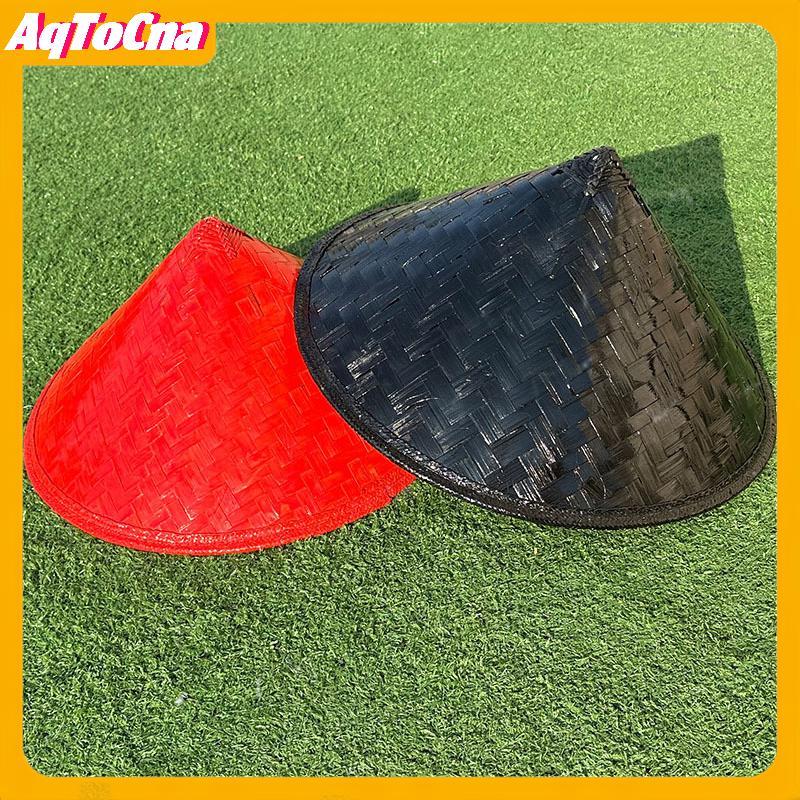 Nón tre mây hand-made retro với ống hút và mũ mưa, dùng làm đạo cụ khiêu vũ hoặc che nắng