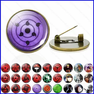 SQ3 Naruto Sharingan Huy Hiệu Cosplay Thổ Cẩm Anime Pin Phụ Kiện Thời Trang Túi Mặt Dây Chuyền Bộ Sưu Tập Quà Tặng QS3