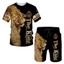 Áo Thun và Quần Short In Hình Sư Tử 3D Unisex - Trang Phục Hàng Ngày
