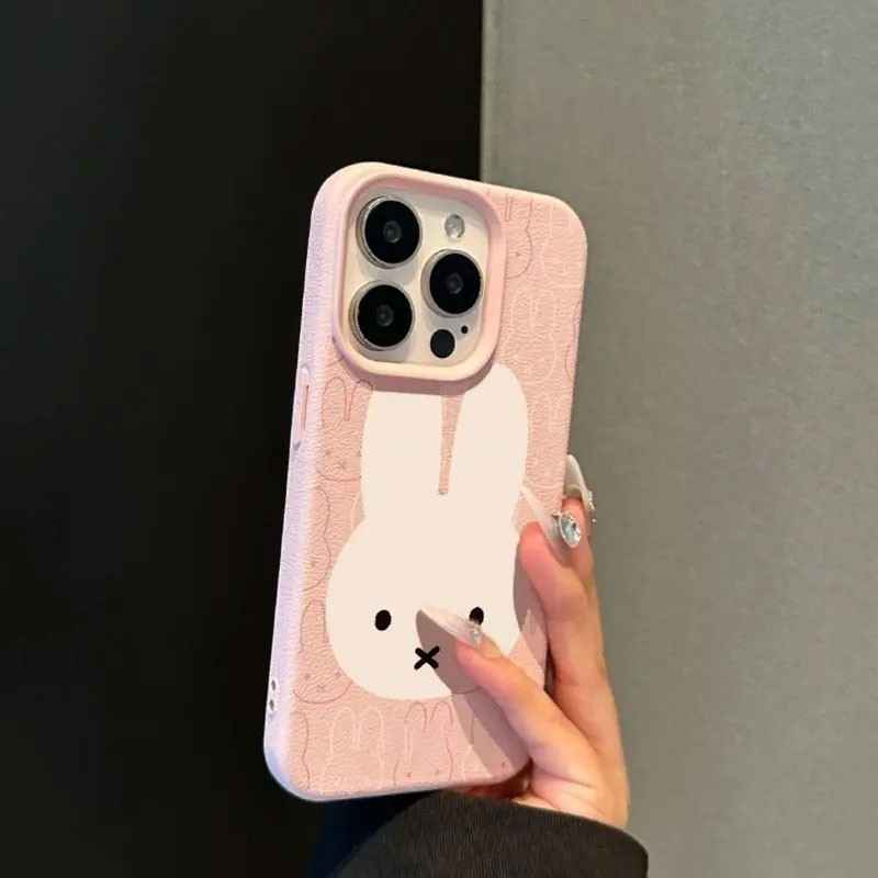 Thỏ sao đầy màu sắc Vỏ điện thoại dành cho iPhone 14 15 16 13 12 11 Pro Max Xs Max XR 17 Air Vỏ iPhone màu hồng