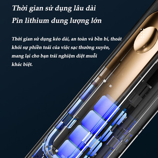 Vợt bắt muỗi tự động kiêm đèn muỗi 2 trong 1, sạc điện tiện lợi, chế độ thủ công & đèn tím, vợt diệt muỗi điện