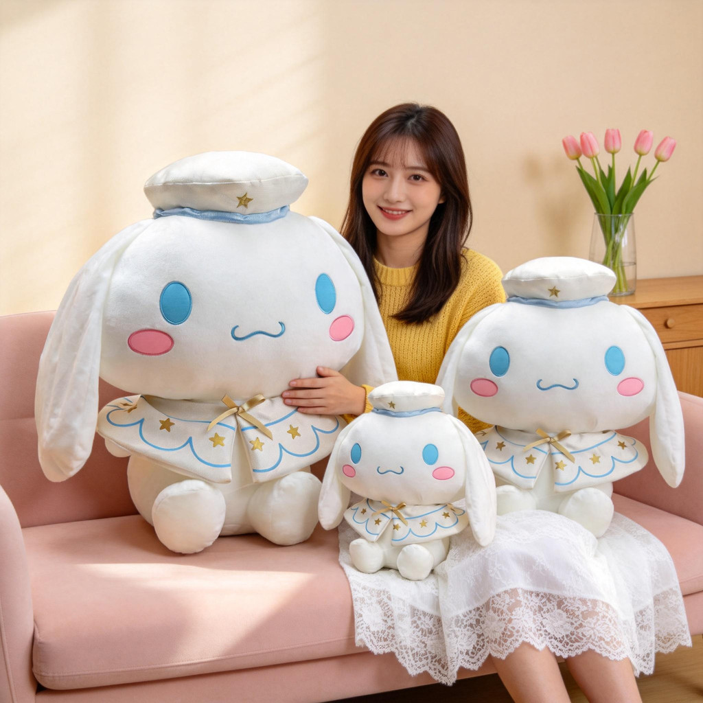 PS1 Sanrio Cinnamoroll Plushie Dễ Thương Sang Trọng Cotton Đồng Hành Búp Bê Gối Mềm SP1